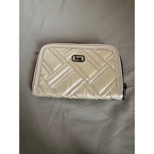 Lug Legacy Cream Metallic Lug Rodeo zip wallet